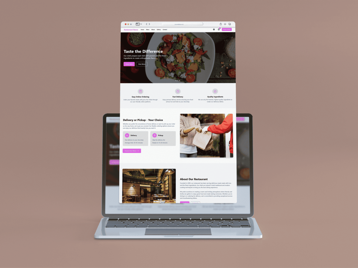 Online Bestell-Website